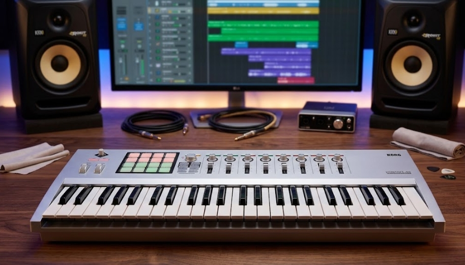 MIDI controller 49 phím là bàn phím điều khiển dùng để nhập và điều khiển dữ liệu MIDI