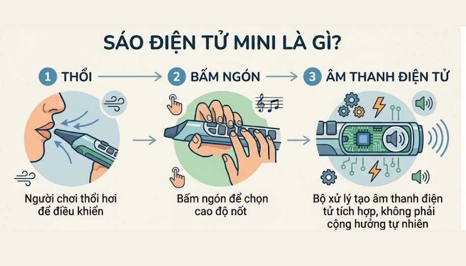 Khái niệm sáo điện tử mini EWI mini