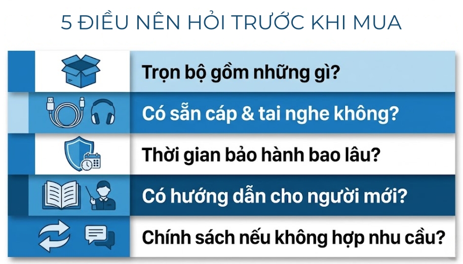 Review sáo điện tử M1: Có thực sự đáng mua như lời đồn? 6 Chất lượng hậu mãi và phụ kiện đi kèm là thước đo độ uy tín của nơi bán
