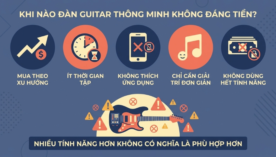 So sánh Smart Guitar vs Ukulele: Nên chọn loại nào cho người mới? 5 Các tính năng rất hữu ích nhưng chỉ đáng tiền khi người dùng tận dụng thường xuyên