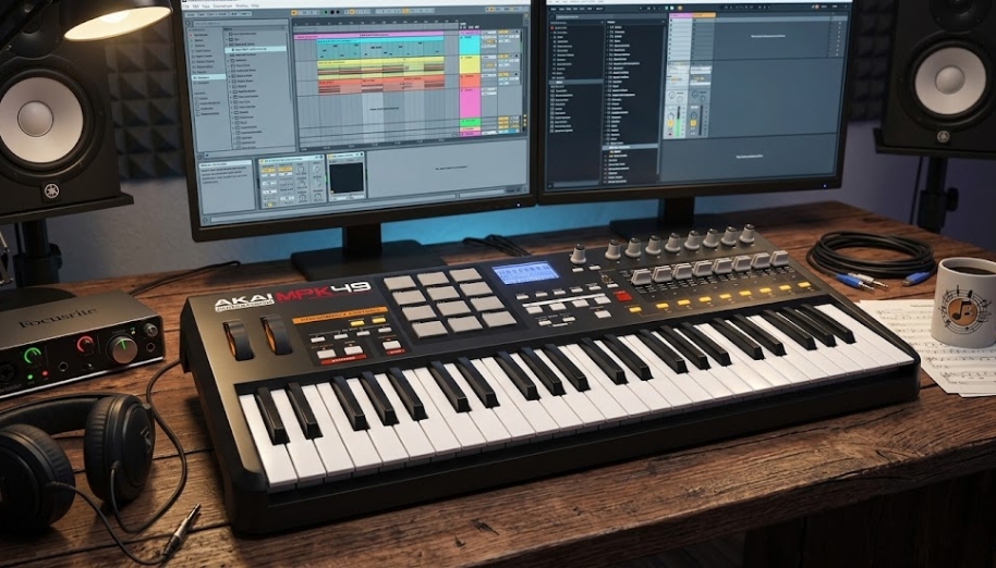 MIDI controller 49 phím cân bằng tốt giữa không gian sử dụng và khả năng chơi nhạc
