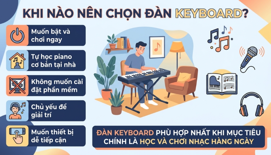 Những trường hợp nên chọn keyboard thay vì MIDI controller
