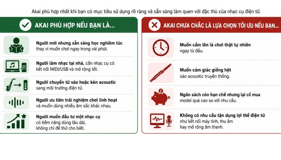 Đối tượng nào nên mua sáo điện tử Akai