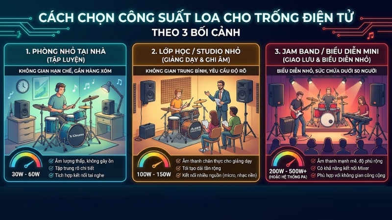 Cách chọn công suất loa theo 3 bối cảnh
