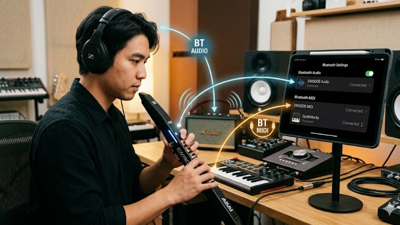 Kết nối sáo điện tử với Bluetooth Audio vs Bluetooth MIDI