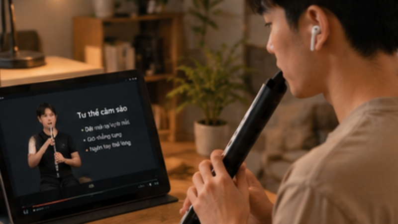 7 lỗi học sáo điện tử người mới hay gặp và cách khắc phục 3 Tư thế cầm sáo điện tử đúng cho người mới