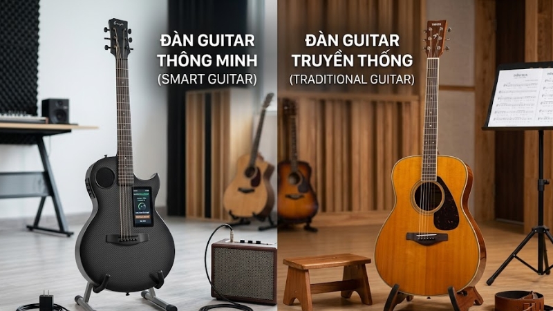 7 Sai lầm khi mua Smart Guitar khiến người mới tốn tiền lãng phí 1 Cân nhắc kỹ để lựa chọn giữa guitar truyền thống hoặc smart guitar