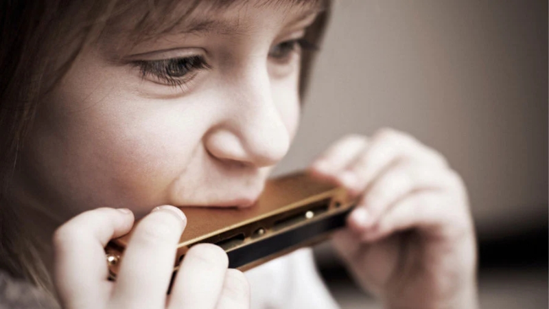 So sánh sáo điện tử vs harmonica - nên chọn nhạc cụ nào? 3 Harmonica là nhạc cụ hơi truyền thống tạo âm nhờ lưỡi gà harmonica rung lên khi người chơi thổi