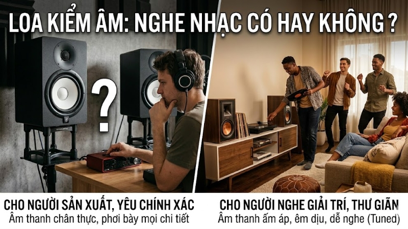 Loa kiểm âm nghe nhạc có hay không? Khi nào nên chọn? 1 Loa kiểm âm nghe nhạc có hay không theo gu nghe