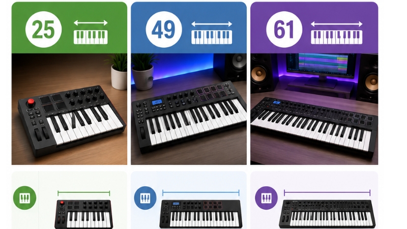 Cách chọn MIDI controller cho người mới theo số phím