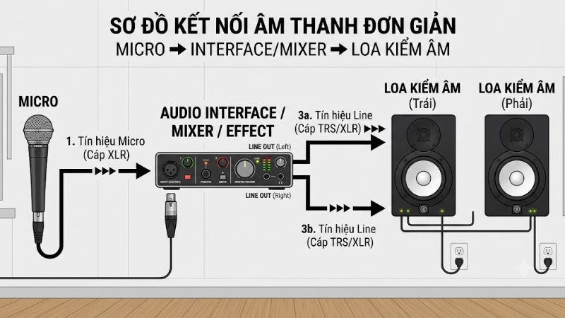 Loa kiểm âm có hát karaoke được không? Giải đáp chi tiết 5 Cách kết nối micro vào loa kiểm âm để hát karaoke