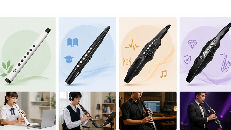Các dòng sáo điện tử hiện nay, phân loại và hướng dẫn chọn mua 9 So sánh trực quan 4 phân khúc sáo điện tử theo mức đầu tư, độ dễ làm quen, khả năng dùng lâu dài, đối tượng phù hợp