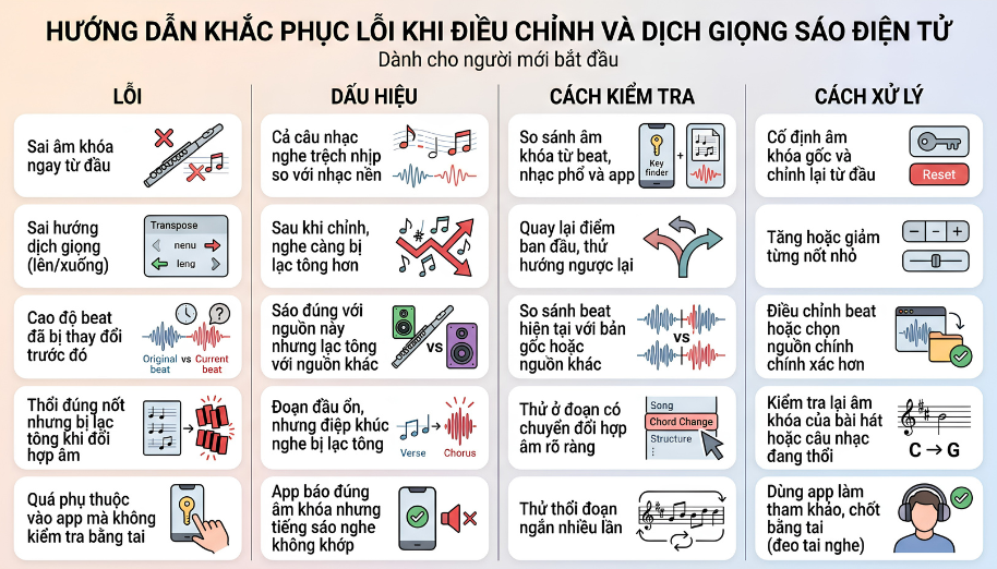 Tone sáo điện tử là gì? Cách chỉnh tone sáo chơi khớp beat nhạc 9 Nhận diện 5 lỗi chỉnh tone sáo điện tử phổ biến và hướng xử lý nhanh