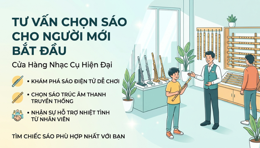 So sánh sáo điện tử và sáo trúc: Loại nào phù hợp người mới? 6 Tư vấn chọn sáo cho người mới bám sát nhu cầu và mục tiêu học tại Trung Nguyên Piano